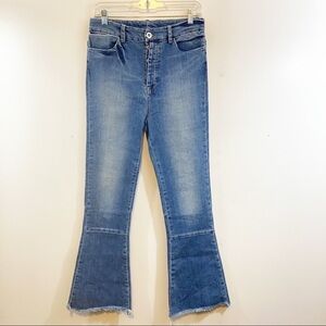 Ben Taverniti Unravel Project High Rise Button Fly Stretch Jeans Size 28 X 28